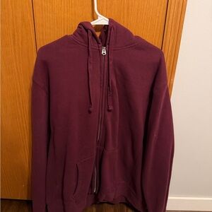 Sonoma Maroon Full-Zip Sweatshirt